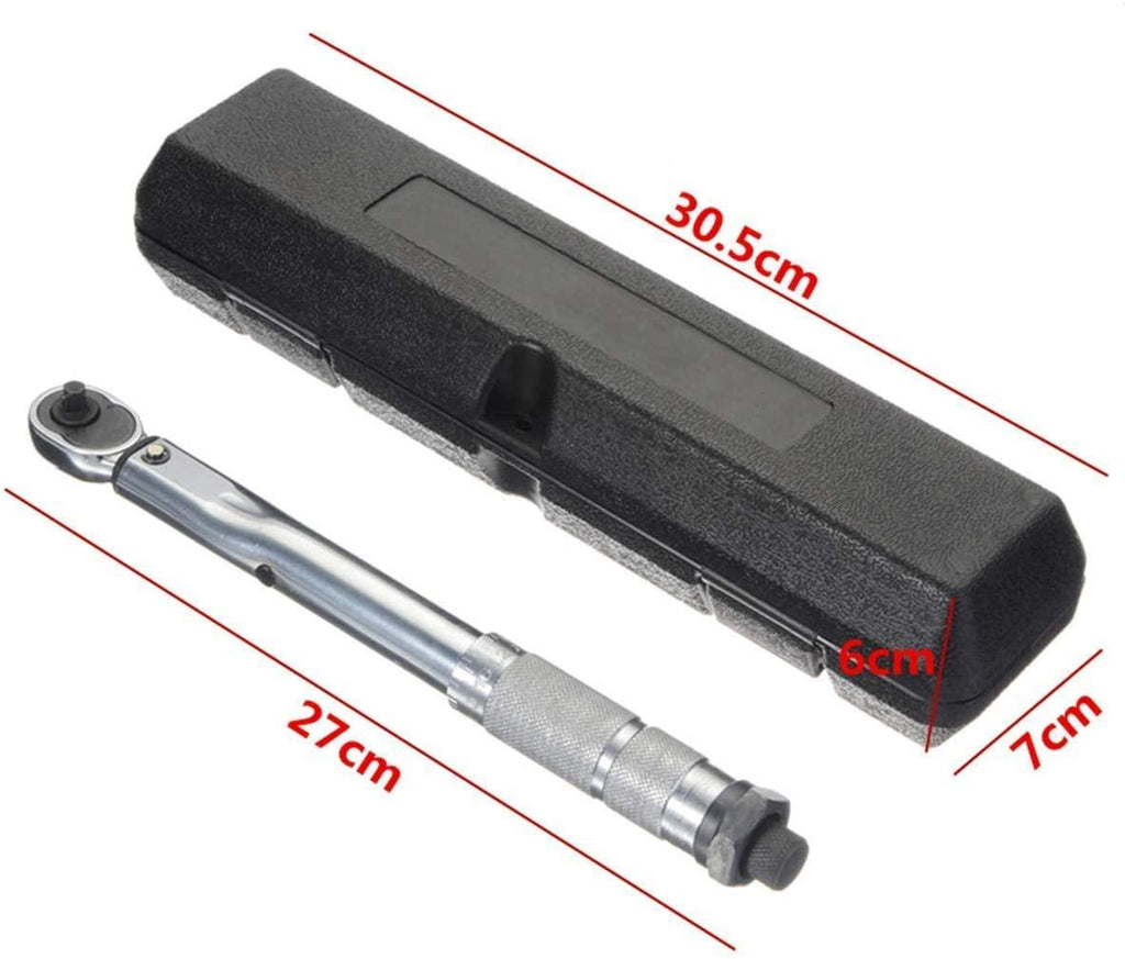 GJNVBDZSF Repair Kit DIY Tools, 1/4 5-25NM Torque Wrench Adjustable Torque Wrench Hand Spanner for Repairing Tool