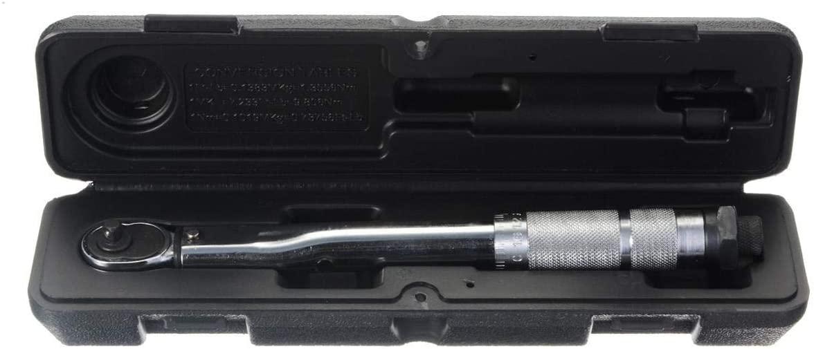 GJNVBDZSF Repair Kit DIY Tools, 1/4 5-25NM Torque Wrench Adjustable Torque Wrench Hand Spanner for Repairing Tool