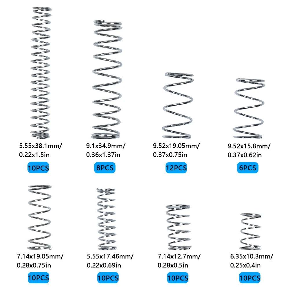 200-Piece Zinc-Plated Steel Spring Assortment Set - Electrical Hardware Compression & Extension Springs