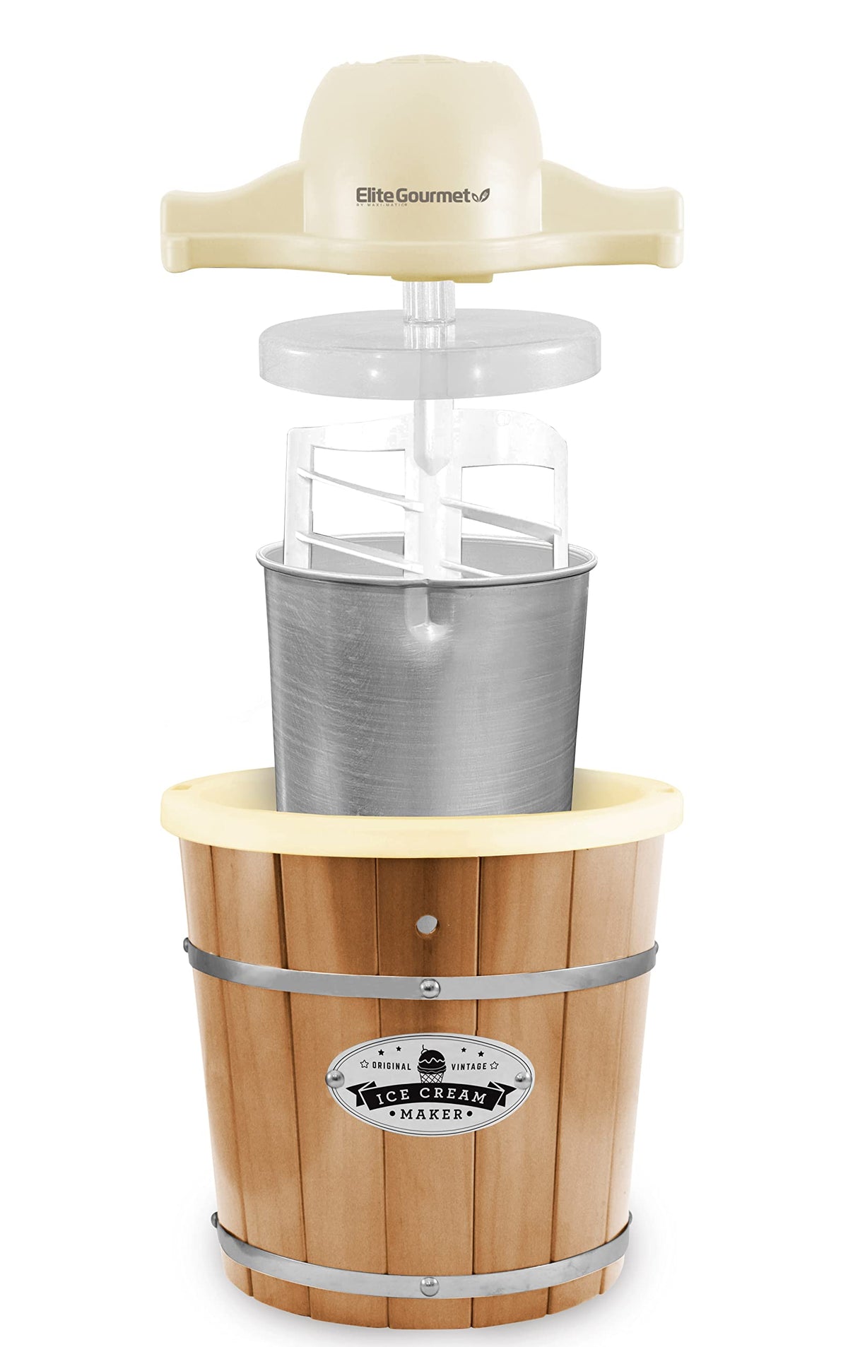 EIM-924LX 4 quart Old Fashioned Electric Ice Cream Maker, Pine Bucket