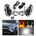 Pair LED DRL Driving Lamp Fog Light Wiring Switch Kit For Toyota RAV4 2019-2023 Generic