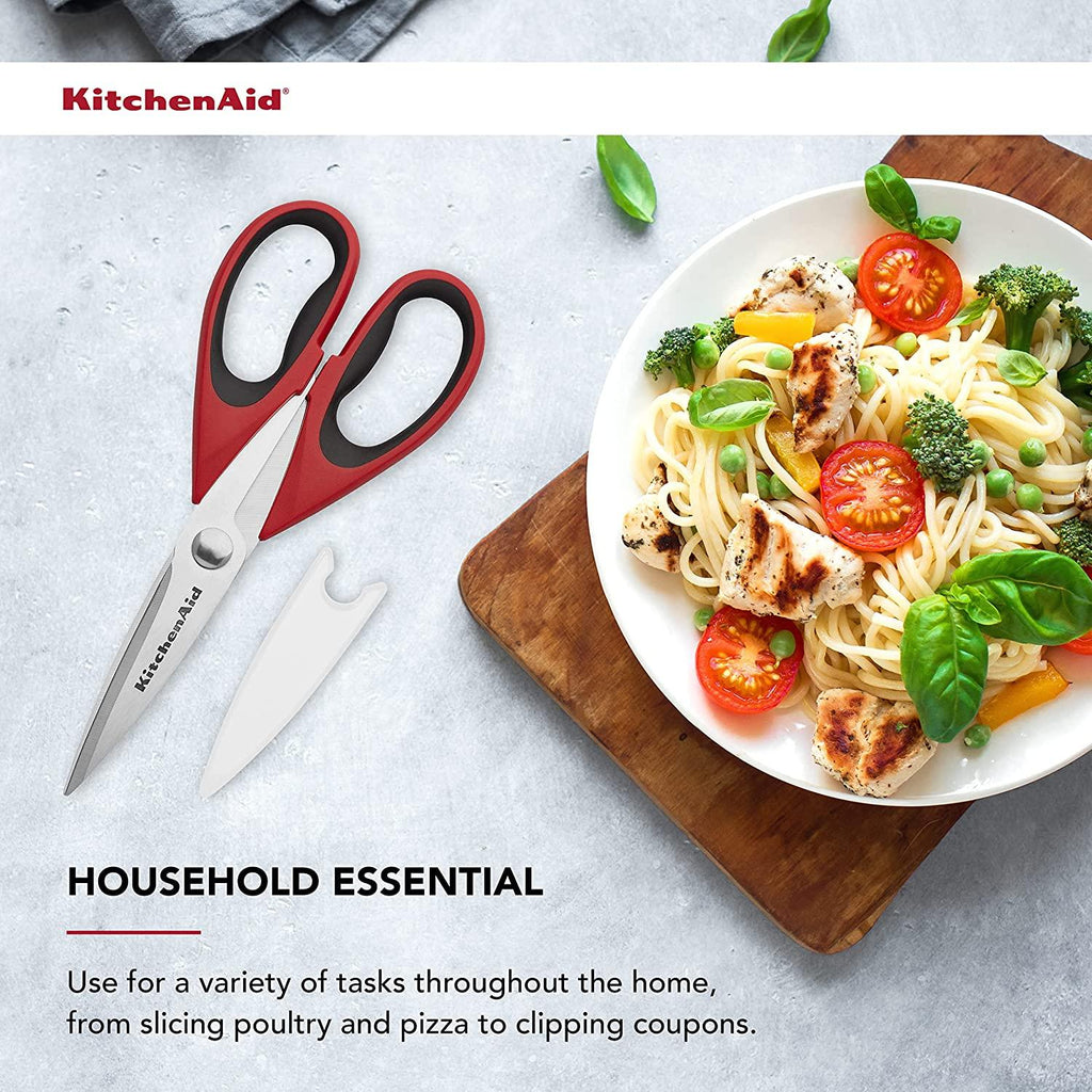 KitchenAid All Purpose Shears with Protective Sheath, 8.72-Inch, Red