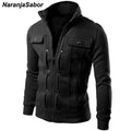 ng Autumn Men's Cardigan Multi Button Hoodies