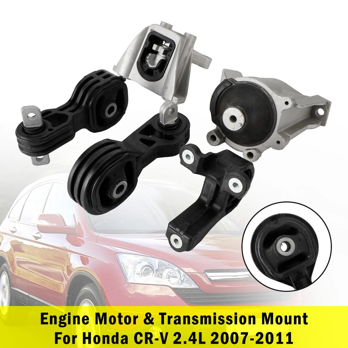 2007-2011 Honda CRV 2.4L 4WD 5PCS Engine Motor & Transmission Mount Set Generic