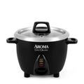 Housewares Select  Rice Cooker & Warmer with Uncoated Inner Pot, 3-Cup(uncooked)/6-Cup(cooked)/ 1.2Qt, ARC-753SGB, Black