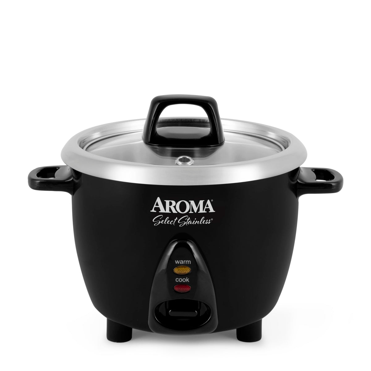 Housewares Select  Rice Cooker & Warmer with Uncoated Inner Pot, 3-Cup(uncooked)/6-Cup(cooked)/ 1.2Qt, ARC-753SGB, Black