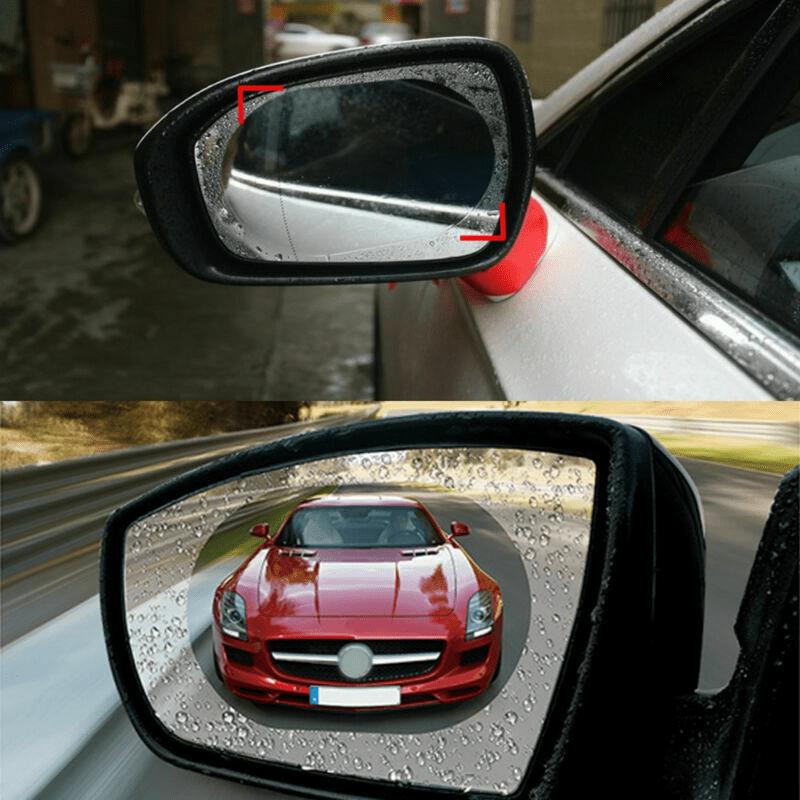 2 Pcs Rainproof Car Rearview Mirror Sticker Anti-fog Protective Film Rain Shield