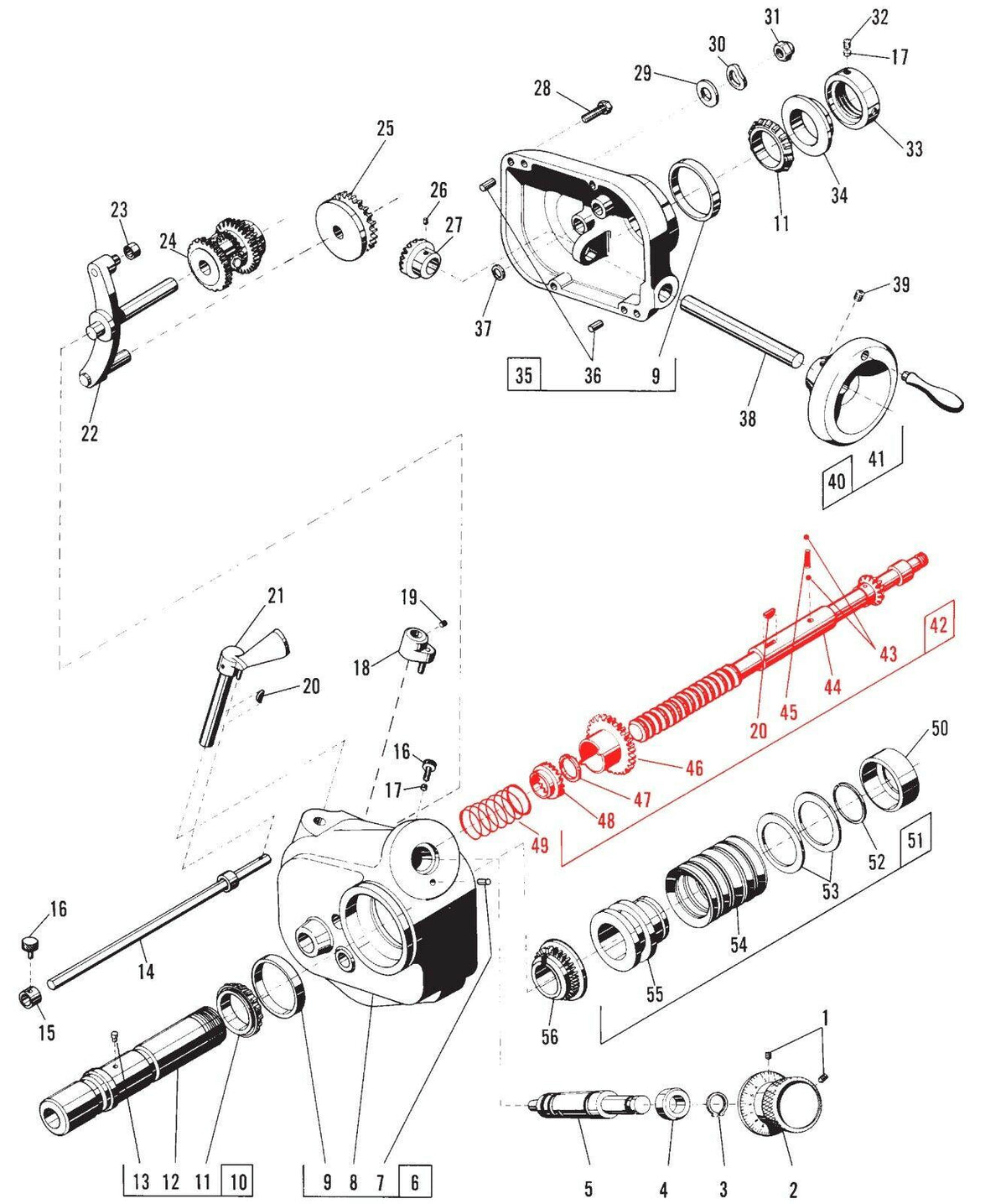 Ammco 8235 Lead Screw & Clutch Assembly for 3037-B Gear Box 4000 Brake Lathes
