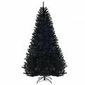 7.5 Feet Hinged Artificial Halloween Christmas Tree - Color: Black - Size: 7.5'