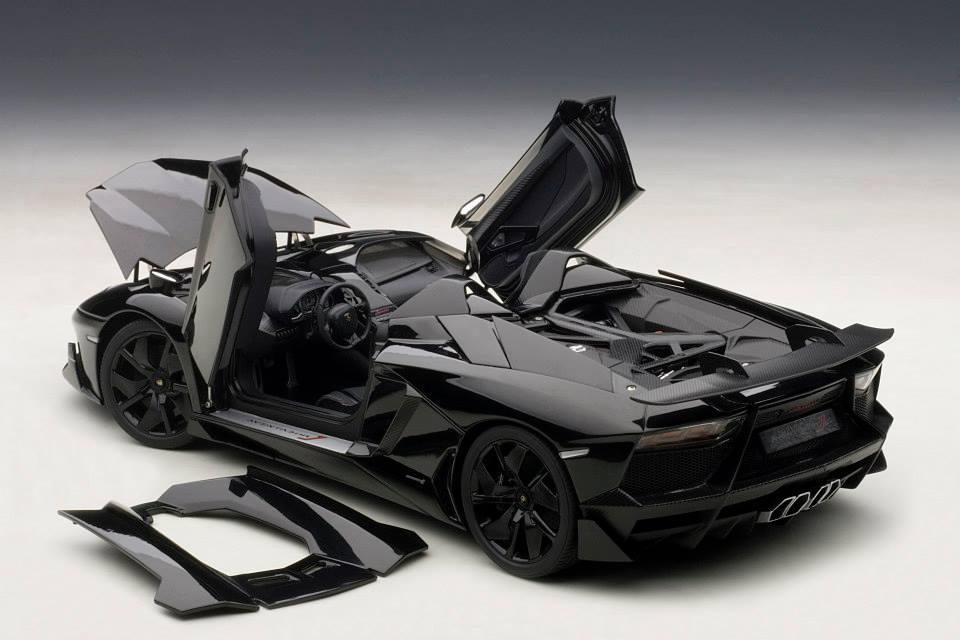 Lamborghini Aventador J Black 1/18 Diecast Car Model by Autoart