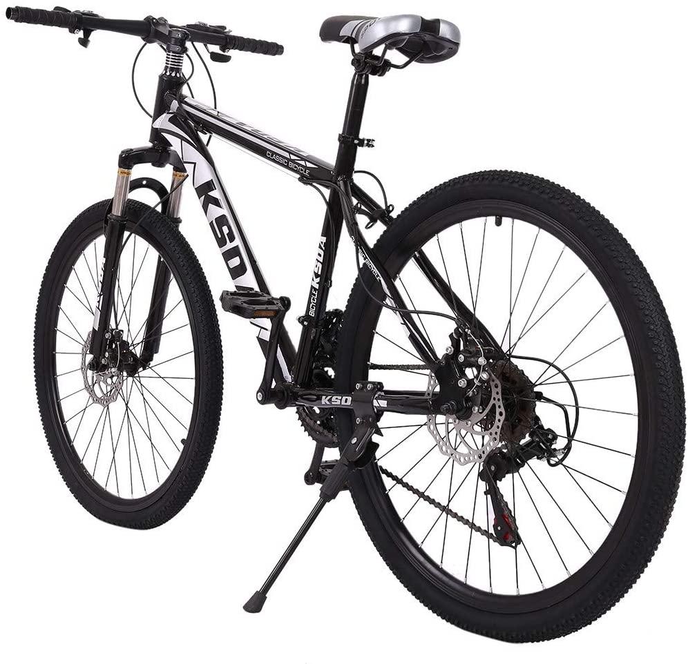 26 Inch Mountain Bike,21 Speed Bicycle with Full Suspension, Adult Road Offroad City Bike, Full Suspension MTB Cycling Road Racing with Anti-Slip Double Disc Brake for Men Women [US in Stock]