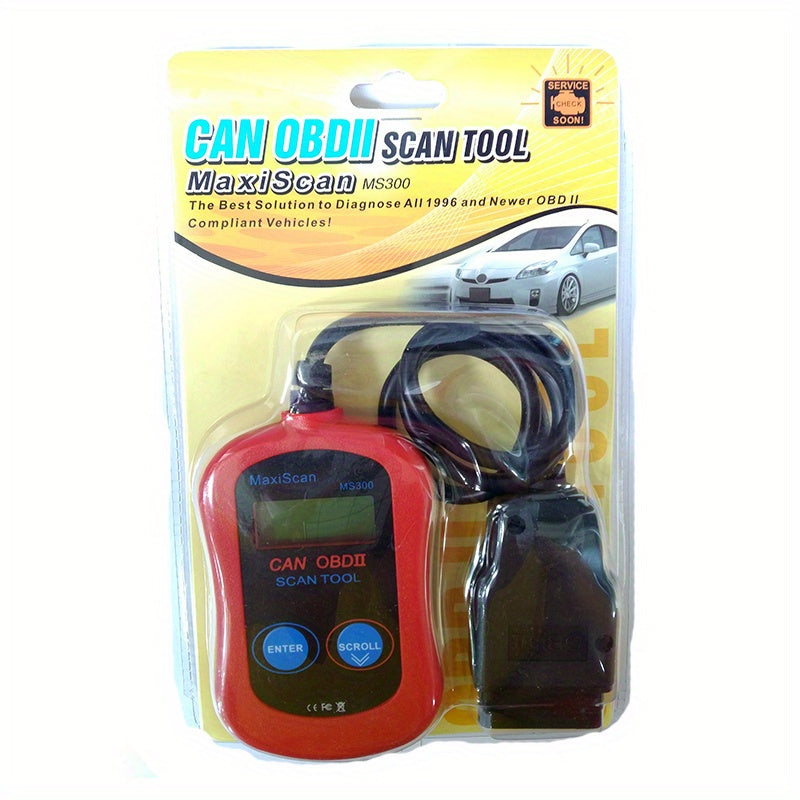 Universal OBD II Car Engine Fault Code Reader Turn Off Engine Light Emission Monitor Status Data Tester Diagnostic Scan MS300 OBD2 MS309 Clear CVN