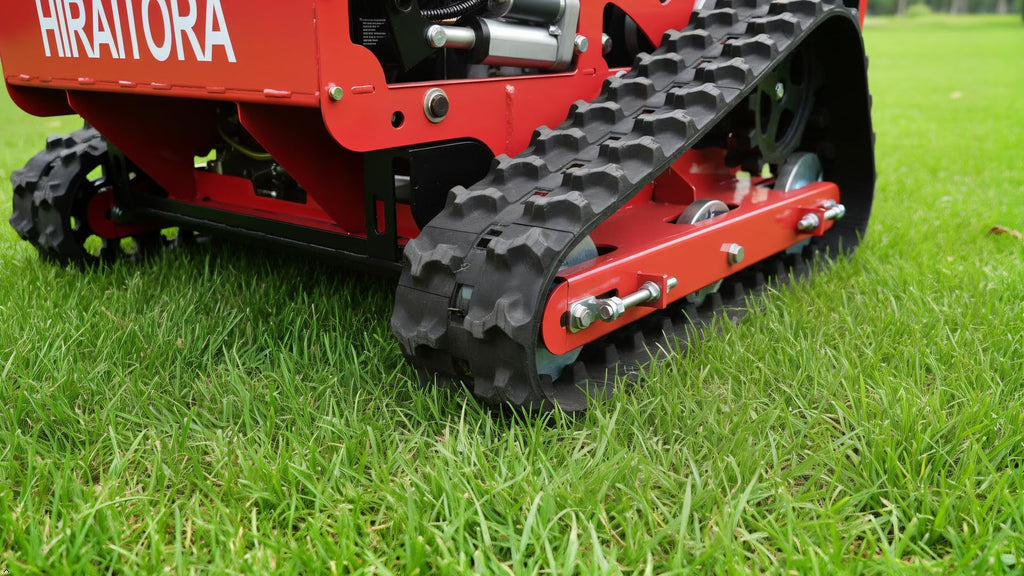 Remote Control Lawn Mower, 9HP Gas Powered 45° Slope-Capable Tracked Mower, All-Terrain Hillside Mowing Machine for Professional Landscaping