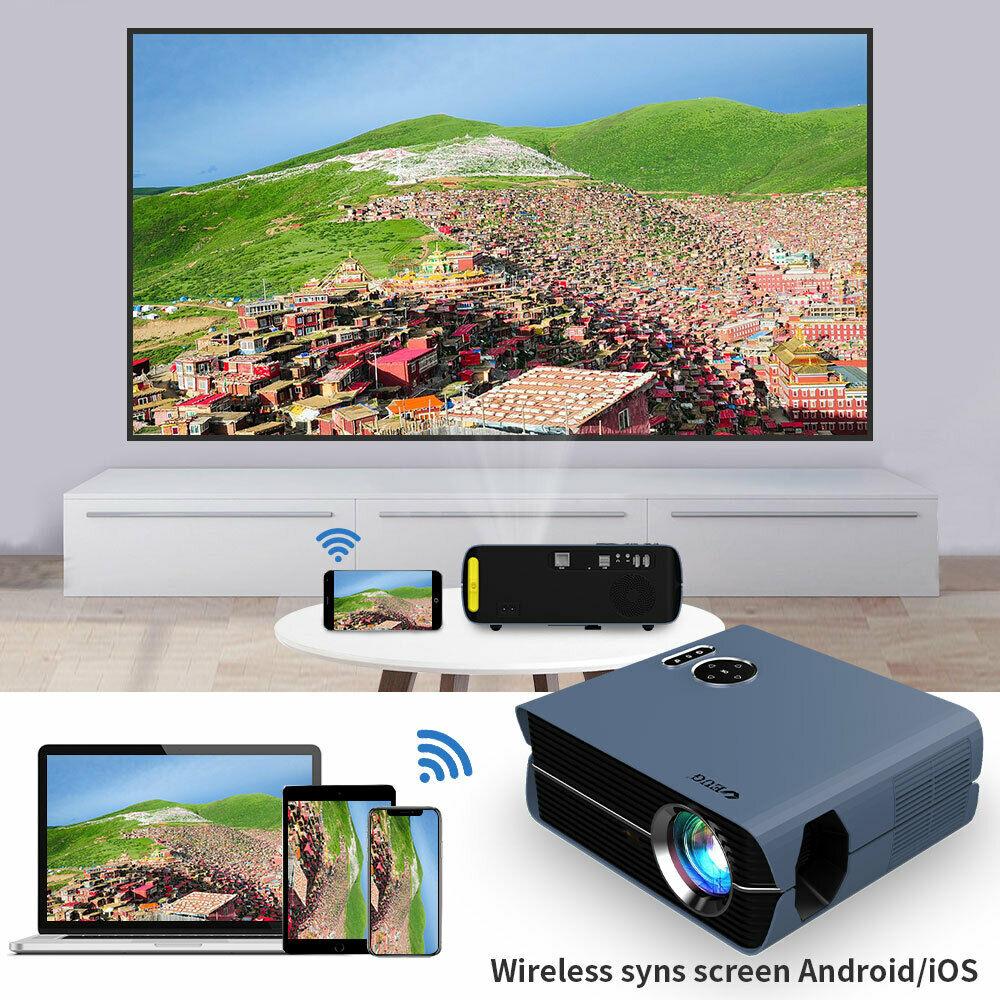 2022 smart home theater projector android 9.0 native 1080p bt5.0 zoom airplay tv