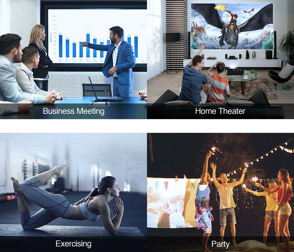2022 smart home theater projector android 9.0 native 1080p bt5.0 zoom airplay tv