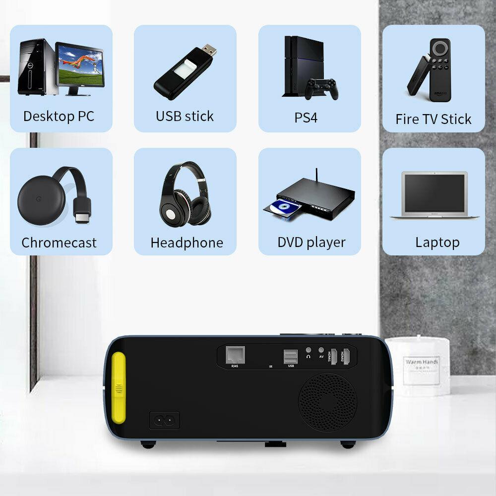 2024 smart home theater projector android 9.0 native 1080p bt5.0 zoom airplay tv