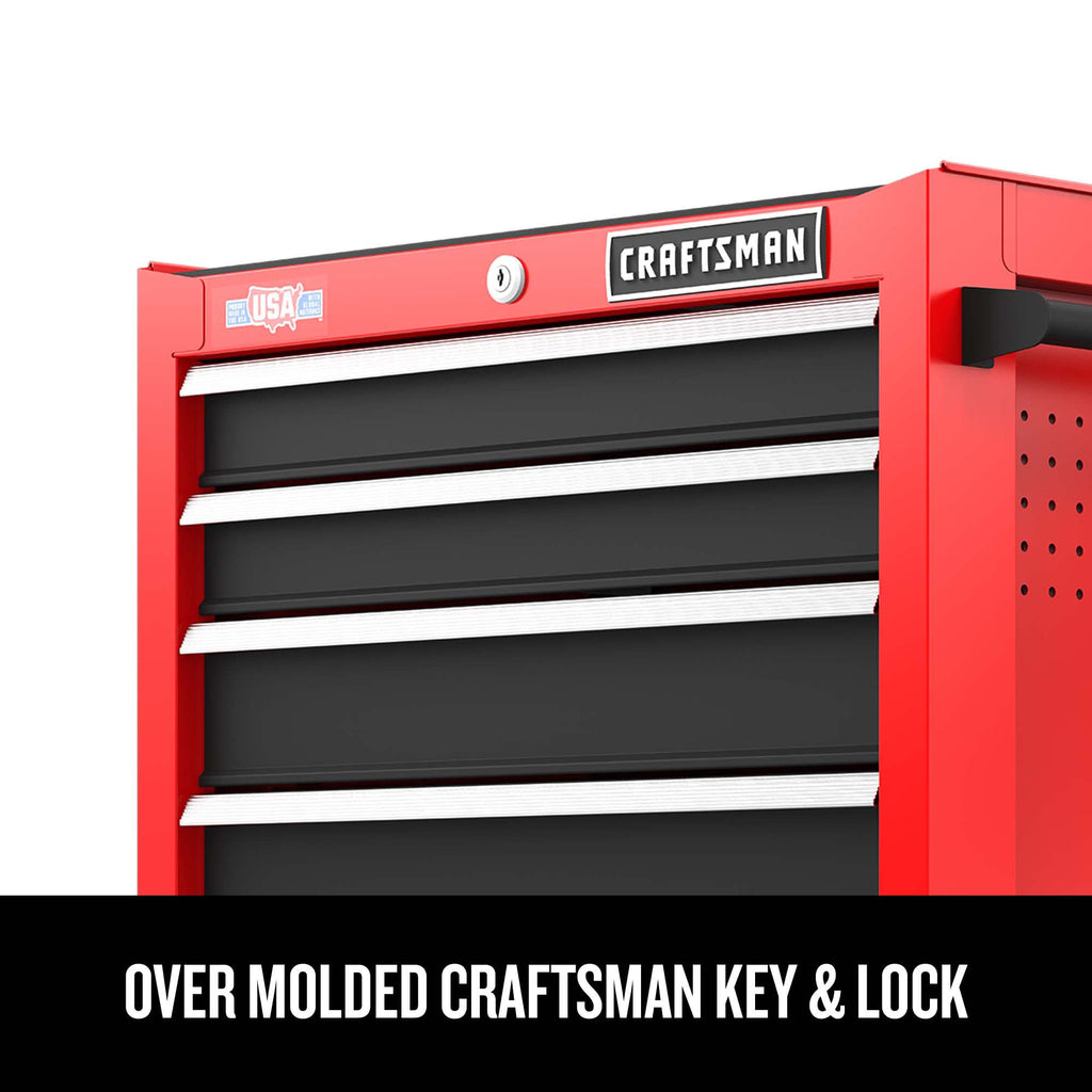 Rolling Tool Chest, 26-inch, 5-Drawer, Workshop Tool Storawith Wheels (CMST32752RB)