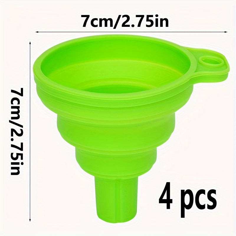 Upgrade Your Car Maintenance With A Universal Silicone Liquid Funnel - Telescopic Long Neck For Easy Oil Changes!