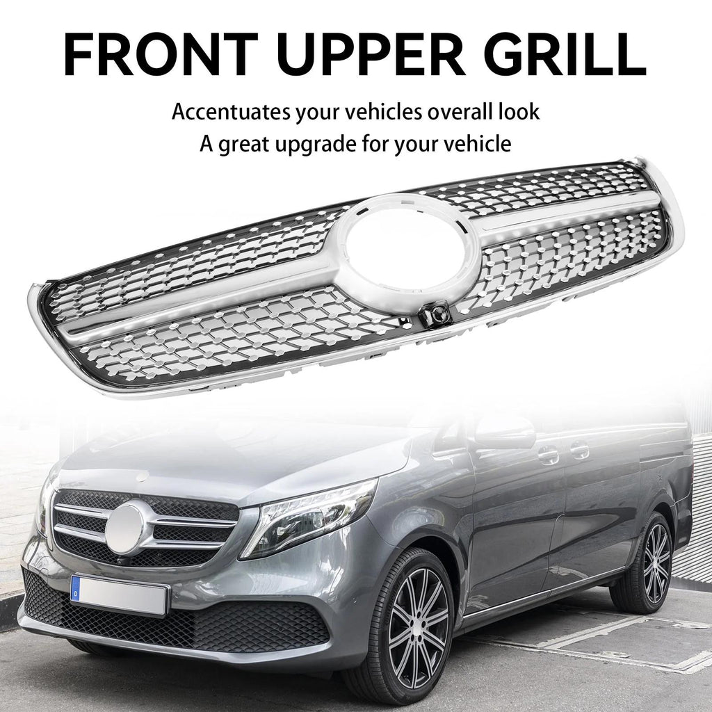 2014-03.2023 Benz W447 V-Class Diamond Front Upper Grille Grill Generic