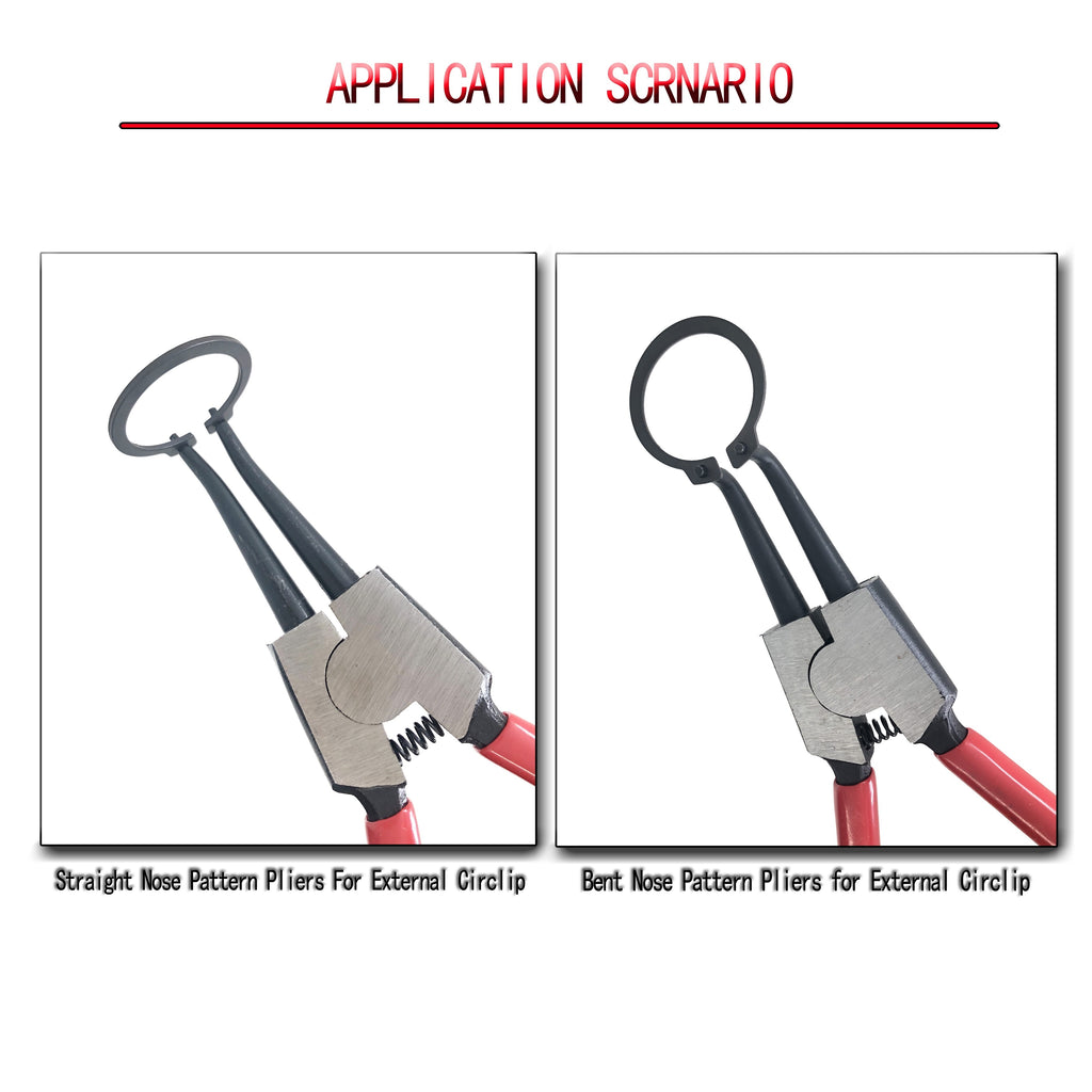 4pcs/Industrial Grade 7-inch Snap Ring Pliers Four-piece Combination Set