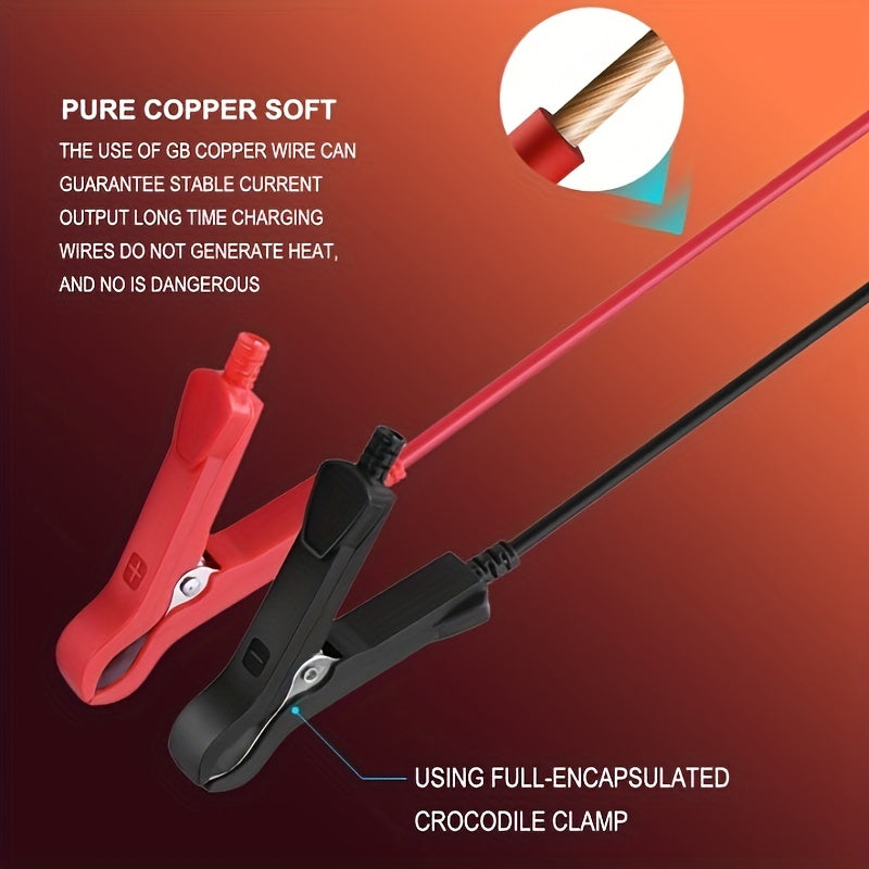 Car Battery Charger 12V 6A Fully-Automatic Smart Trickle Charger Battery Maintainer Pulse Repair Charger Suitable For Car/Moto/Boat/RV/SUV/ATV