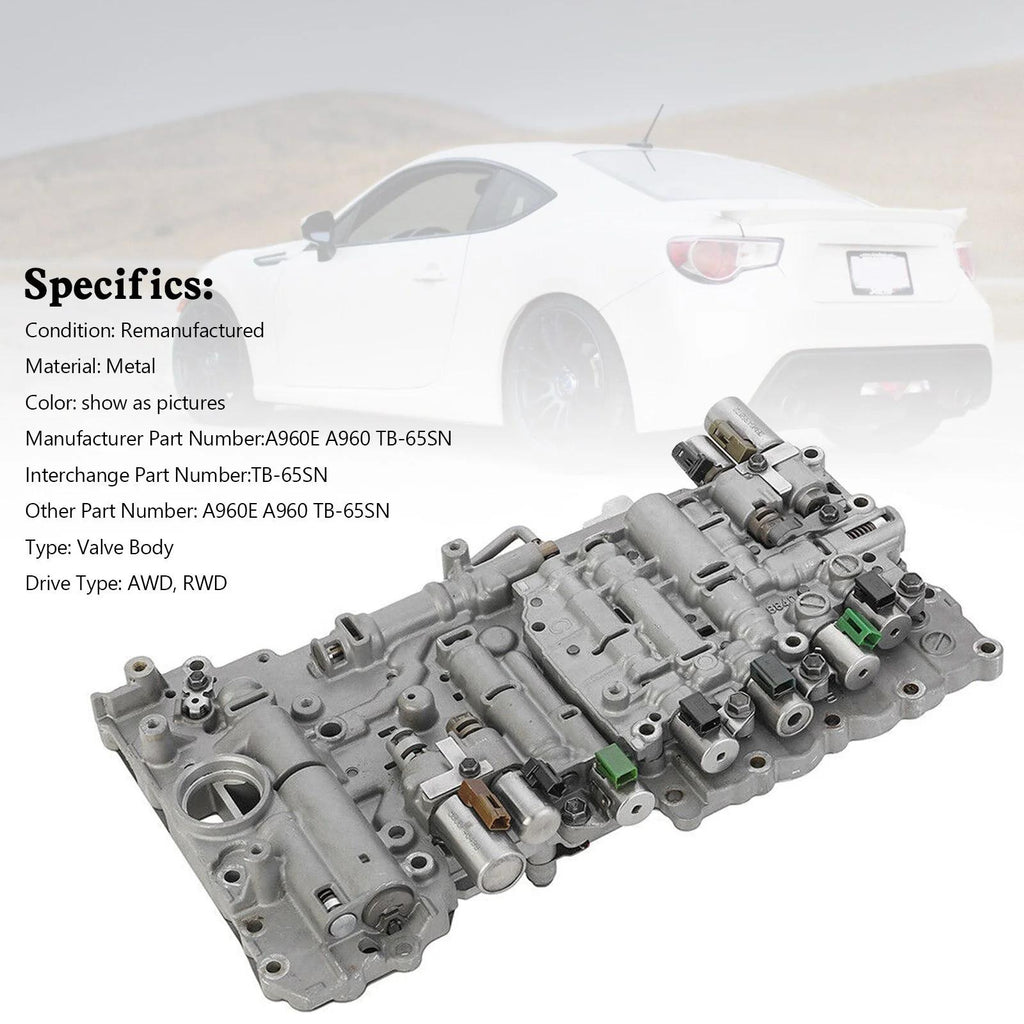 05-13 13-15 Lexus IS250 6 SP RWD 2.5L A960E A960 Transmission Valve Body Cast#8840 W/ Solenoids TB-65SN Generic