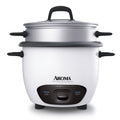 Housewares 14-Cup (Cooked) (7-Cup UNCOOKED) Pot Style Rice Cooker and Food Steamer (ARC-747-1NG),White