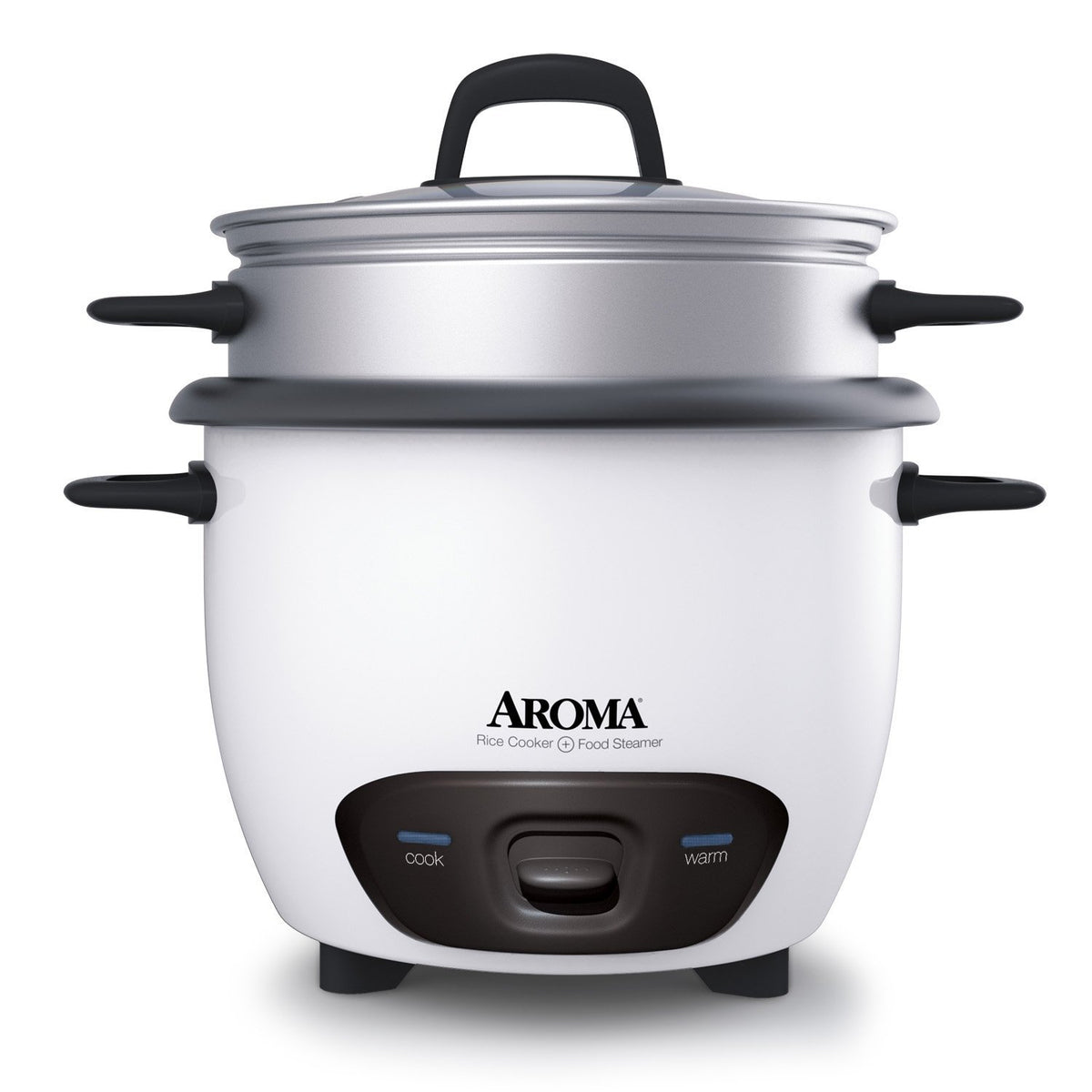Housewares 14-Cup (Cooked) (7-Cup UNCOOKED) Pot Style Rice Cooker and Food Steamer (ARC-747-1NG),White