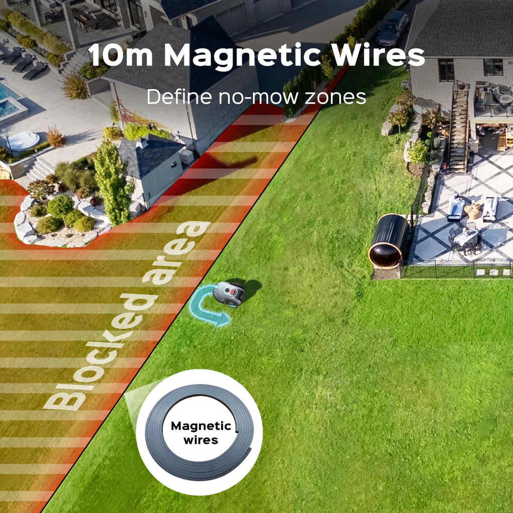 2026  V100 Smart Lawn Mower Robot, Visual Navigation Obstacle Avoidance Lawn Mower Robot with Adjustable Cutting Height &amp; Low Noise Operation for Lawn Up to 1600 Sq.Ft