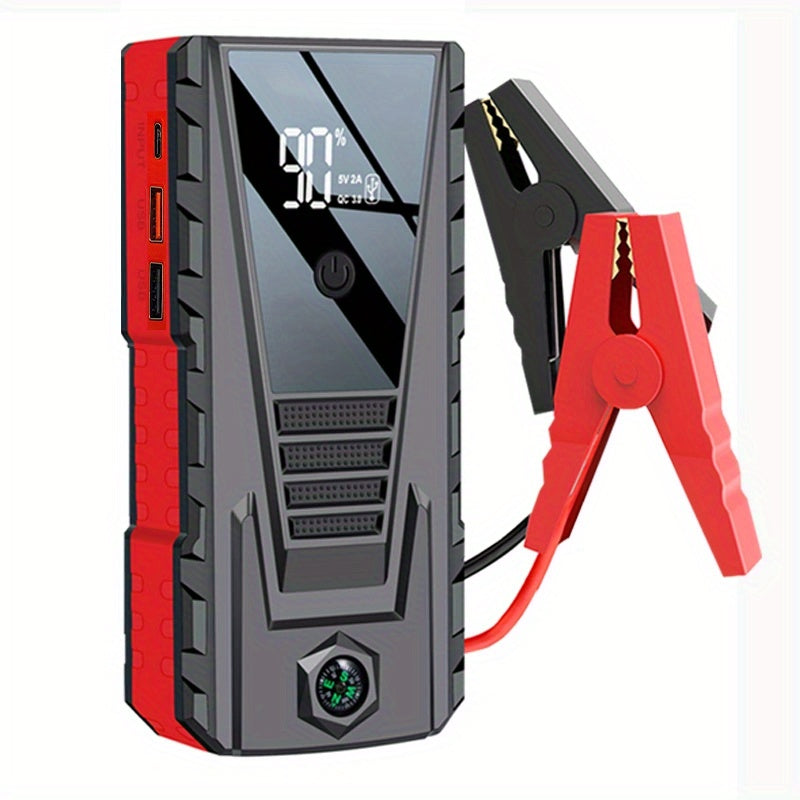 Car Jump Starter: Emergency Power Bank Booster With LED Automotive Starting Device