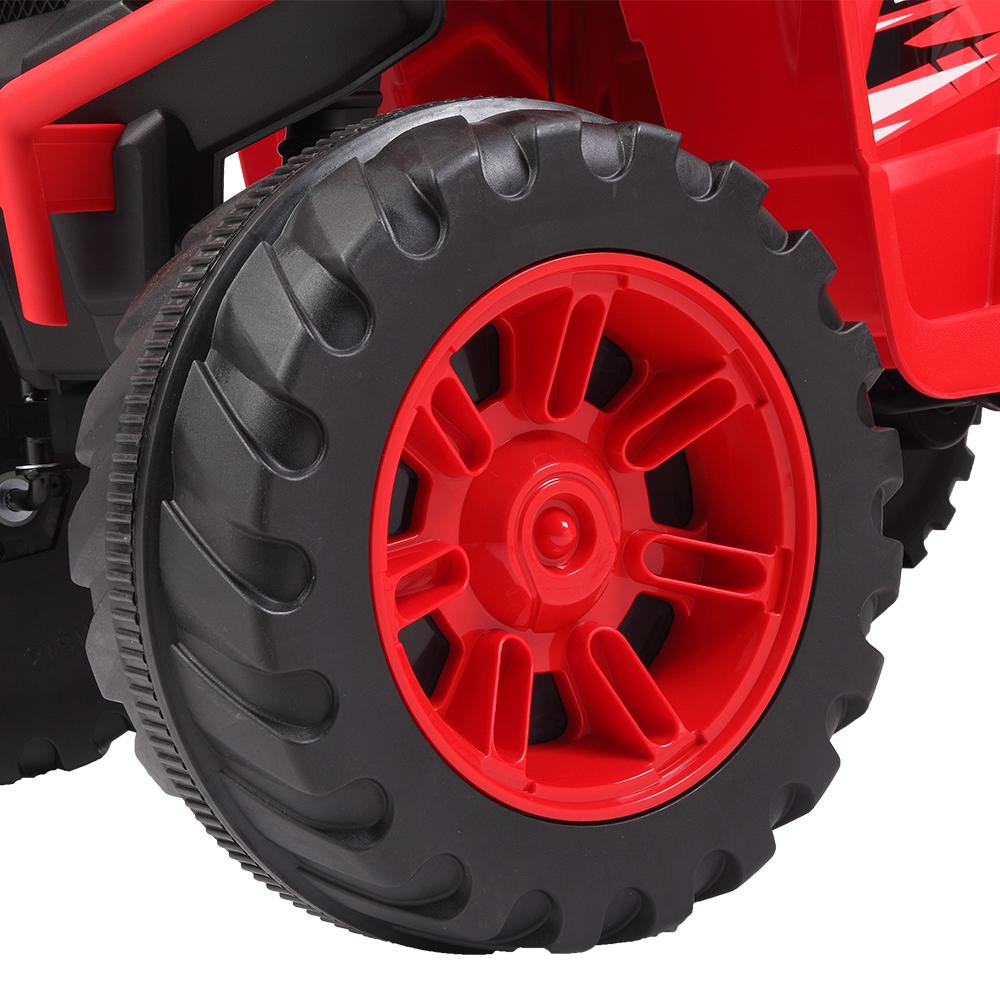 12V Battery Powered Kids Electric Vehicle, Ride on Car ATV for Kids, 4 Wheeler Quad with Headlights, MP3, USB, Volume Control, LarSeat, Electric Ride on Toys for Boys Girls, Two Speed Mode, Q11311