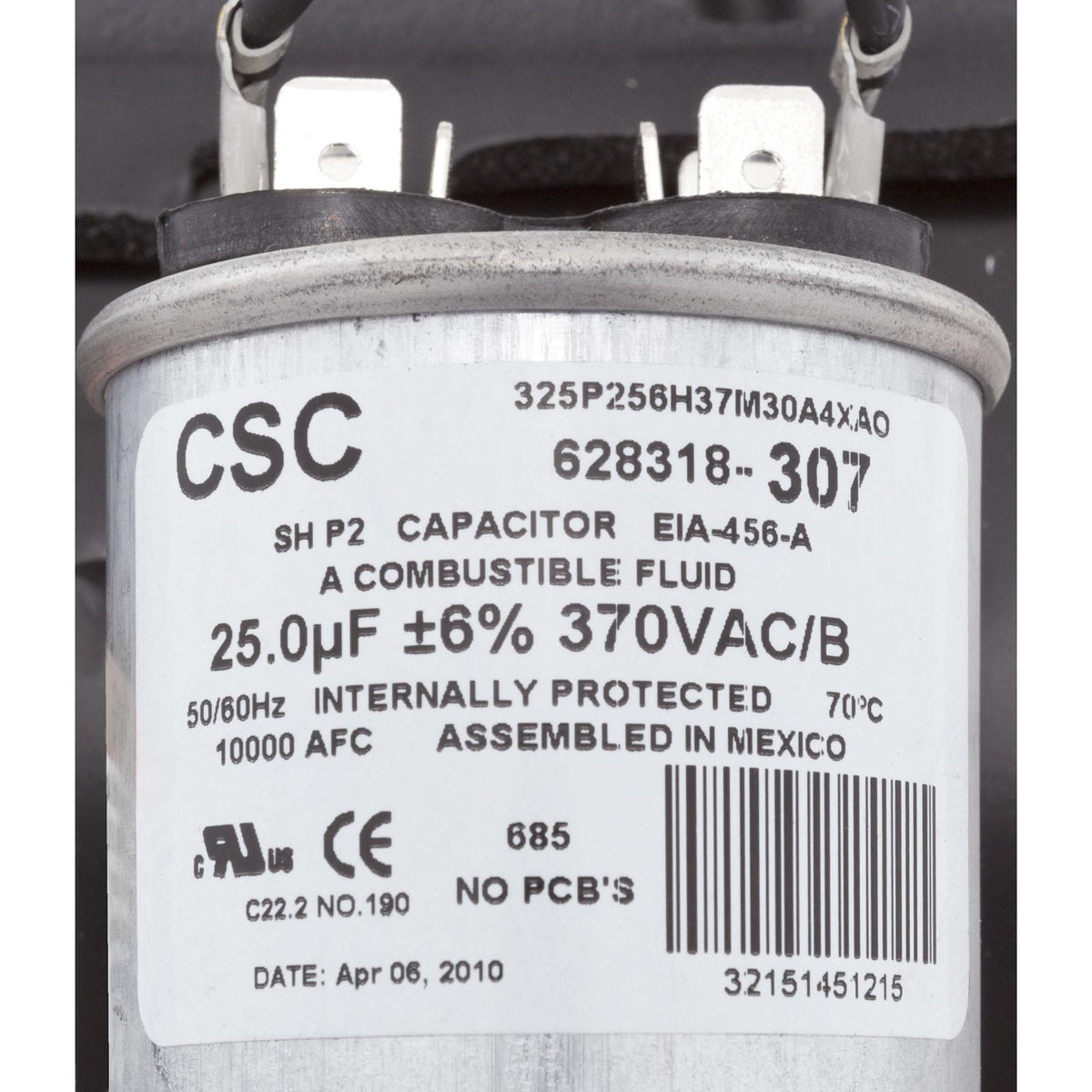 A. O. Smith Motor, Century, 1.0hp, 115v/230v, 1-Spd, 56Jfr, C-Face Thd