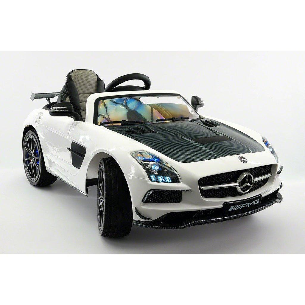 2023 LICENSED MERCEDES SLS AMG FINAL EDITION,12V ELECTRIC KIDS RIDE-ON CAR,GIRLS&BOYS,3-6 YEARS,MP3+MP4 COLOR LCD ENTERTAINMENT SYSTEM,RUBBER TIRES,LEATHER SEAT,LED BODY TRIM,PARENTAL REMOTE|WHITE