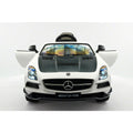 2023 LICENSED MERCEDES SLS AMG FINAL EDITION,12V ELECTRIC KIDS RIDE-ON CAR,GIRLS&BOYS,3-6 YEARS,MP3+MP4 COLOR LCD ENTERTAINMENT SYSTEM,RUBBER TIRES,LEATHER SEAT,LED BODY TRIM,PARENTAL REMOTE|WHITE