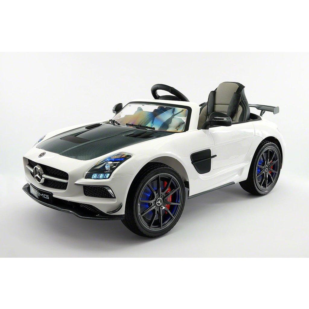 2023 LICENSED MERCEDES SLS AMG FINAL EDITION,12V ELECTRIC KIDS RIDE-ON CAR,GIRLS&BOYS,3-6 YEARS,MP3+MP4 COLOR LCD ENTERTAINMENT SYSTEM,RUBBER TIRES,LEATHER SEAT,LED BODY TRIM,PARENTAL REMOTE|WHITE