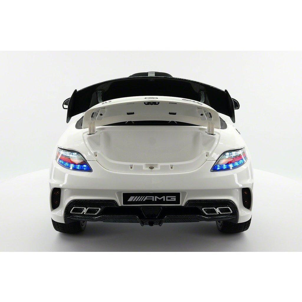 2023 LICENSED MERCEDES SLS AMG FINAL EDITION,12V ELECTRIC KIDS RIDE-ON CAR,GIRLS&BOYS,3-6 YEARS,MP3+MP4 COLOR LCD ENTERTAINMENT SYSTEM,RUBBER TIRES,LEATHER SEAT,LED BODY TRIM,PARENTAL REMOTE|WHITE