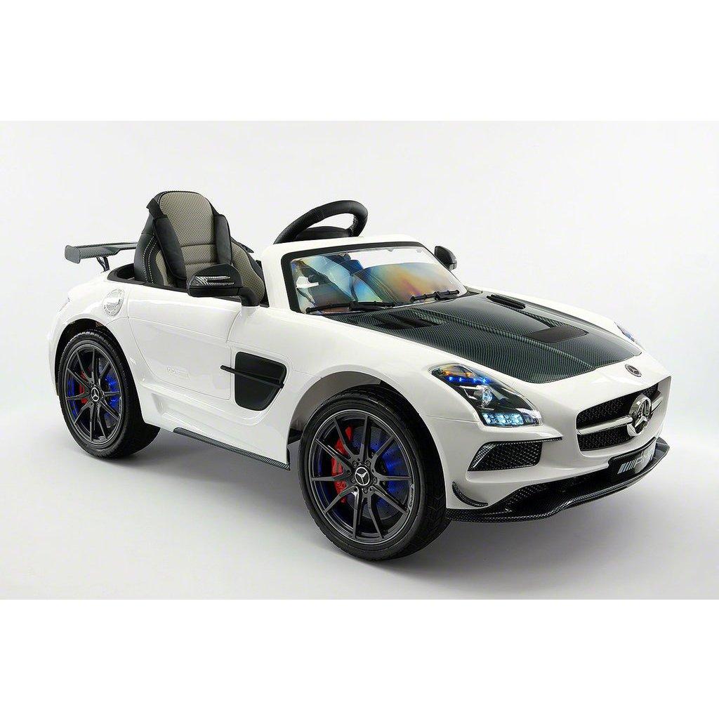 2023 LICENSED MERCEDES SLS AMG FINAL EDITION,12V ELECTRIC KIDS RIDE-ON CAR,GIRLS&BOYS,3-6 YEARS,MP3+MP4 COLOR LCD ENTERTAINMENT SYSTEM,RUBBER TIRES,LEATHER SEAT,LED BODY TRIM,PARENTAL REMOTE|WHITE