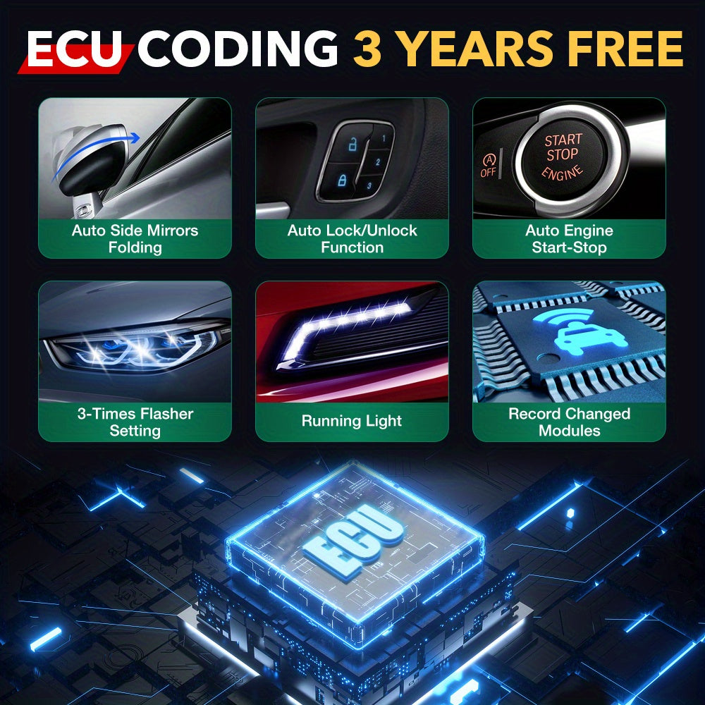 KINGBOLEN K7 OBD2 Scanner ECU Coding Active Test 28 Resets AF Reset ALL System Auto Diagnostic Tools 3 Years Update