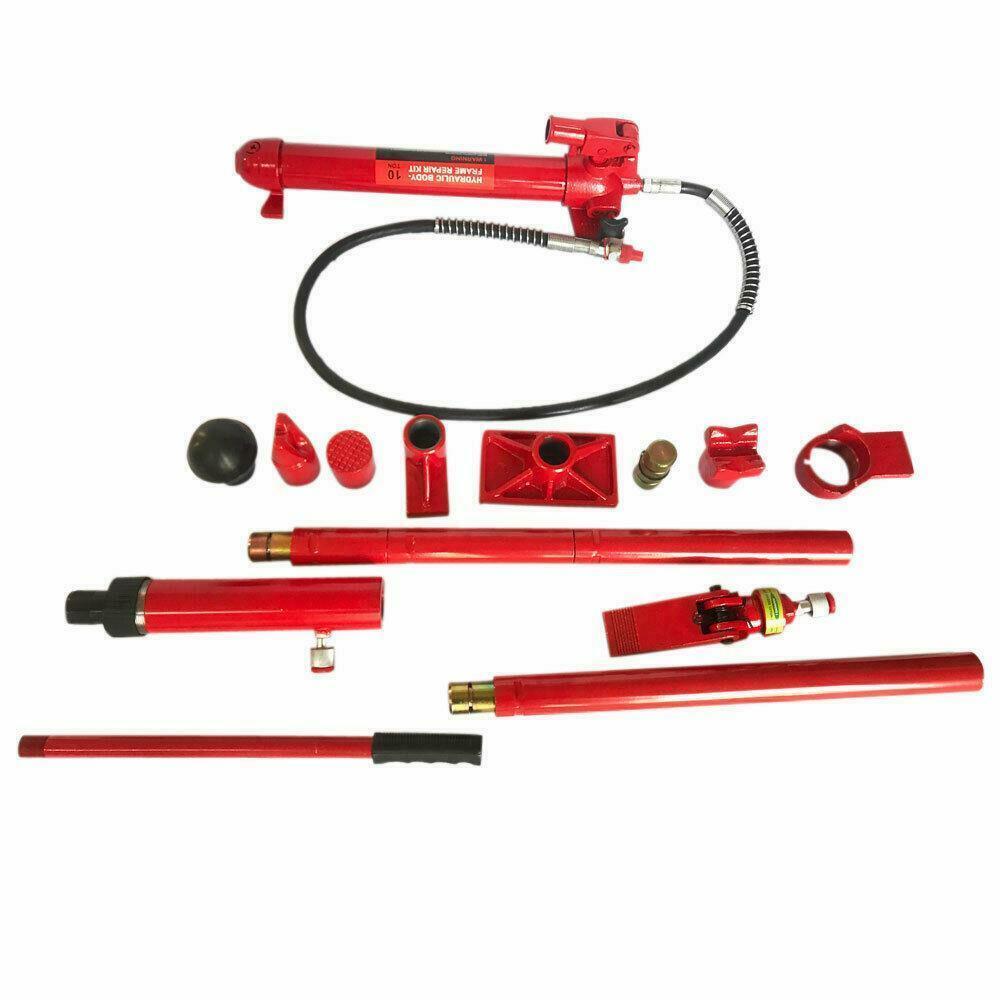 10 Ton Hydraulic Pump Jack Porta Power Ram Repair Lift Tool Kit US Shipping