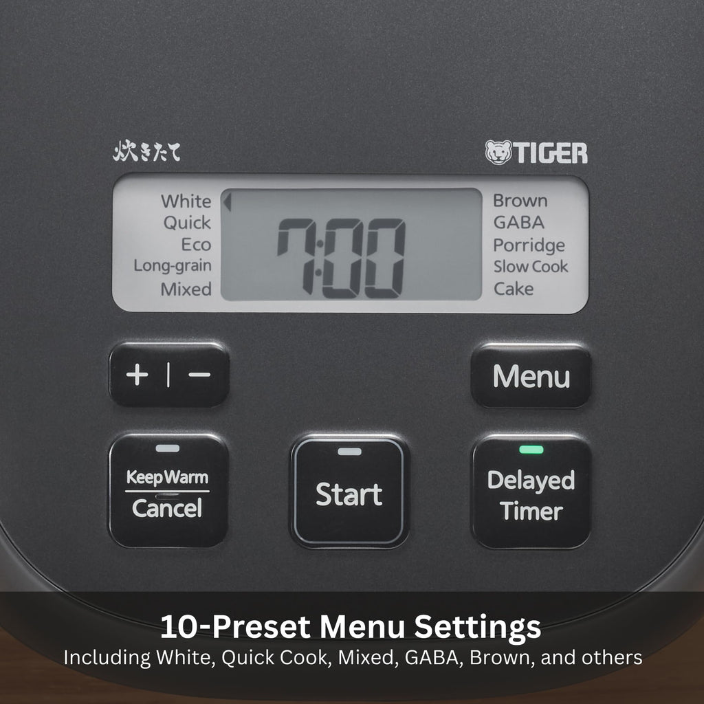 JBS-A55U-KB 3-Cup (Uncooked) Micom Rice Cooker and Warmer with Non-Stick Ceramic Coated Inner Pot and 10 Auto-Cook Settings, Black