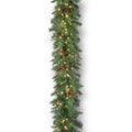 9 ft. Garwood Spruce Artificial Christmas Garland with Warm White LED Lights