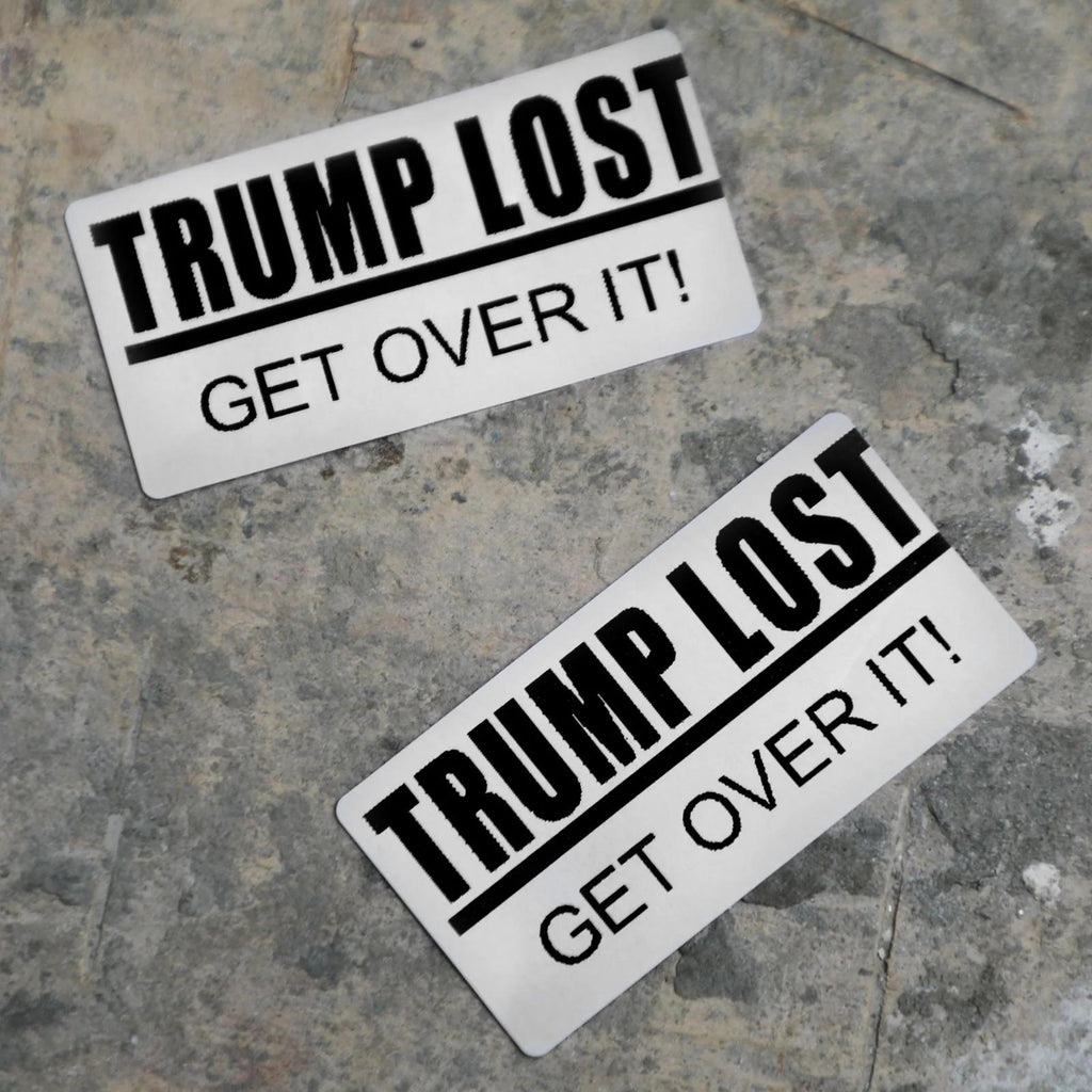 "TRUMP LOST GET OVER IT" 50 Pack Political Stickers Decals Election 2024 Generic