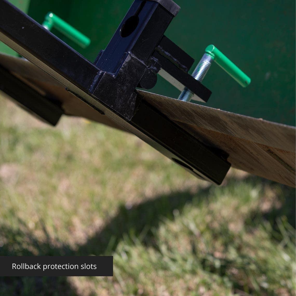 titan attachments light-duty clamp-on pallet forks 30" with stabilizer bar