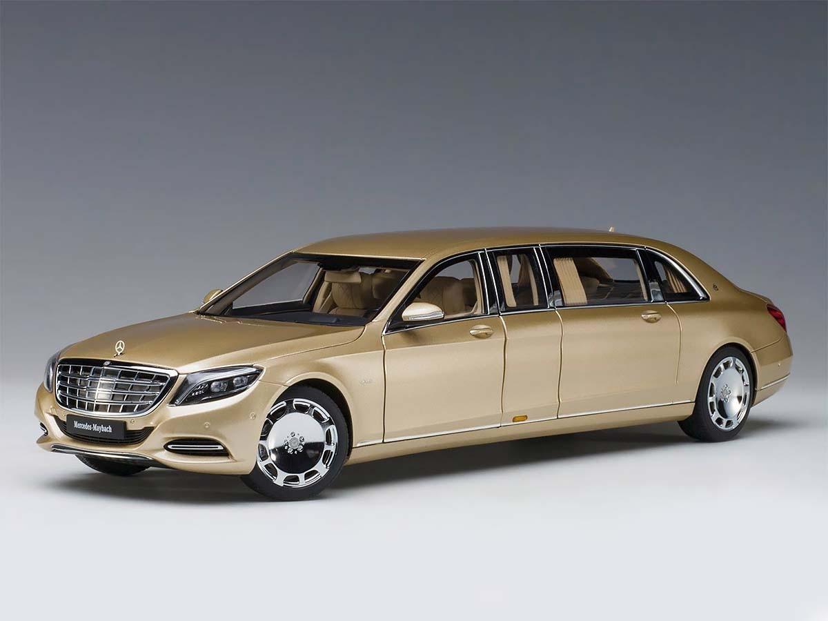 Mercedes Maybach S 600 Pullman Gold 1/18 Model Car by Autoart