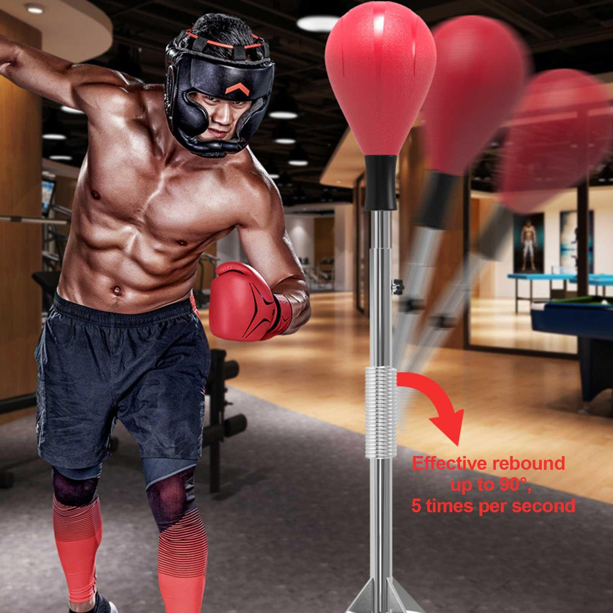 MEGAWHEELS Reflex Bag Adjustable Height Standing Speed Punching