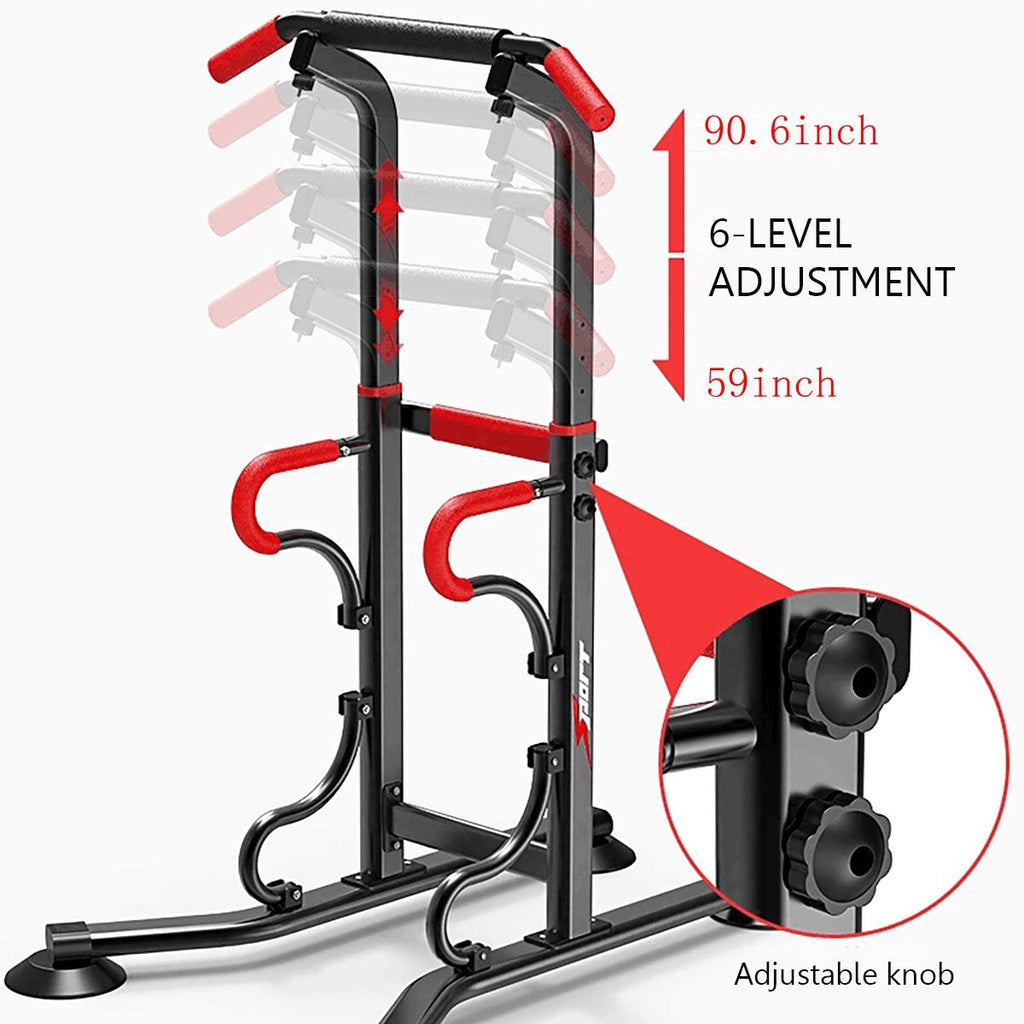 Ajustable Height Power Tower Dip Station Pull Up Bar for Home Gym Strength Training Workout Equipment,330lbs