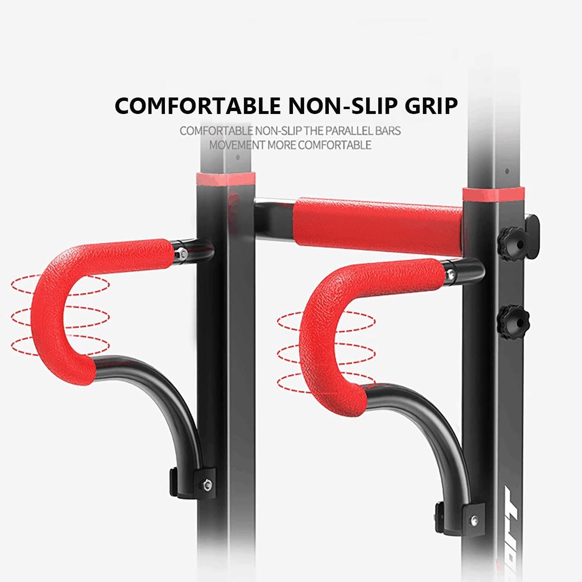 Pull Up &amp; Dip Stand Power Tower,Adjustable Height Multi-Function Fitness Exercise Equipment Home Gym Strength Training Workout Equipment,330lbs
