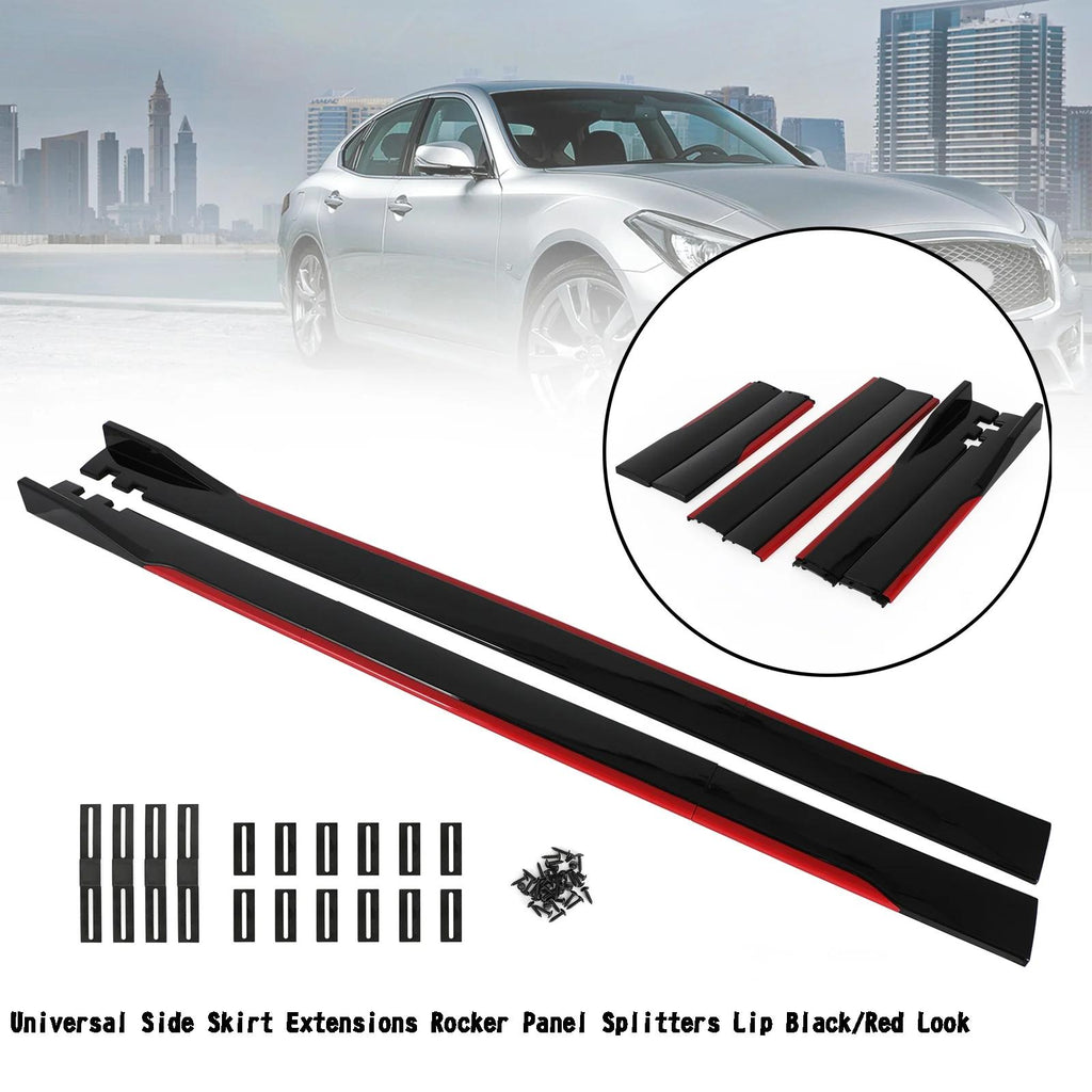 78.7" Universal Side Skirt Extensions Rocker Panel Splitters Lip Polypropylene Fit Benz CLA GLA A B Class W117 C117 W176 A45 CLS SLS Generic