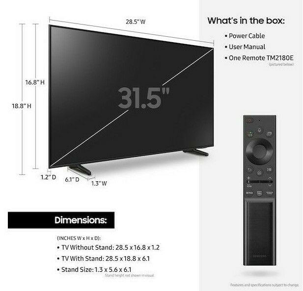 samsung 32" q60a qled 4k ultra hd hdr smart tv - 2024 model *qn32q60a