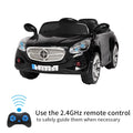 Veryke Electric Sport Cars for Kids, Gift 12V Children Ride-On Toy Car w/ Remote Control, 3 Speeds, Spring Suspension, LED Lights, Black